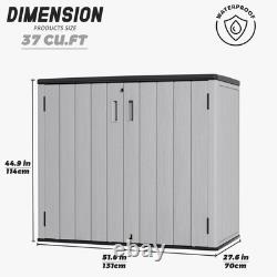 Large Outdoor Storage Box, Resin Sheds&Outdoor Storage Waterproof/Lockable, Out
