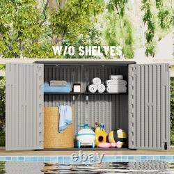 Large Outdoor Storage Box, Resin Sheds&Outdoor Storage Waterproof/Lockable, Out