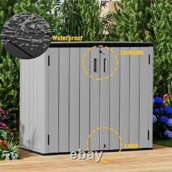 Large Outdoor Storage Box, Resin Sheds&Outdoor Storage Waterproof/Lockable, Out