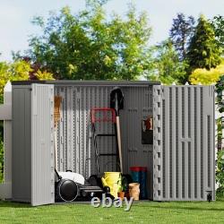 Large Outdoor Storage Box, Resin Sheds&Outdoor Storage Waterproof/Lockable, Out
