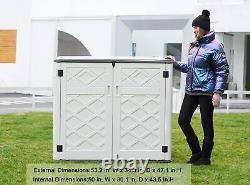 Larger Outdoor Storage Shed Weather Resistance Horizontal Storage Box Waterproof
