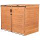 Leisure Season Medium Horizontal Wood Trash And Recycling Storage Shed In Brown