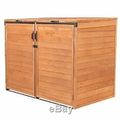 Leisure Season TRSL6741-D Large Horizontal Trash and Recycling Storage-Sheds, Me