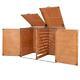 Leisure Season Trash 5.5'x3.4'x4.3' Large Horizontal Recycling Storage Shed