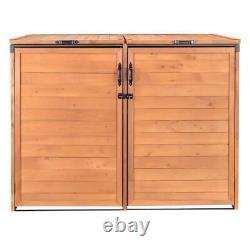 Leisure Season Trash 5.5'x3.4'x4.3' Large Horizontal Recycling Storage Shed
