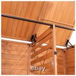 Leisure Season Trash 5.5'x3.4'x4.3' Large Horizontal Recycling Storage Shed