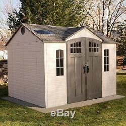 Lifetime 10 x 8 Side Entry Storage Shed With Carriage Doors Floor 60178