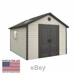 Lifetime 11 x 13.5 ft. Outdoor Storage Shed, Brown, 11 x 13.5 ft