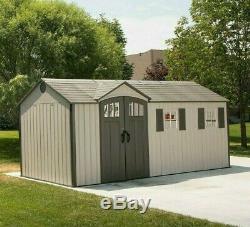 Lifetime 17.5 X 8 Outdoor Storage Shed Steel Reinforced Garden Building 60214