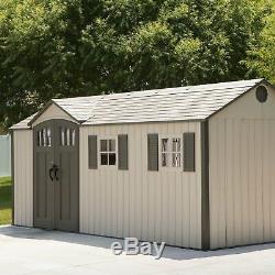 Lifetime 17.5 X 8 Outdoor Storage Shed Steel Reinforced Garden Building 60214