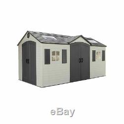 Lifetime 60079 Storage Shed Dual Entry Desert Sand Outdoor Garden Backyard New