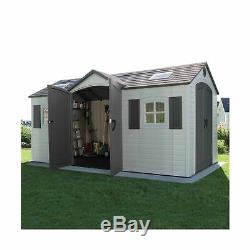 Lifetime 60079 Storage Shed Dual Entry Desert Sand Outdoor Garden Backyard New