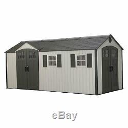 Lifetime 60213 8' X 17.5' Garden Storage Shed Dual Entry Windows Carriage Doors