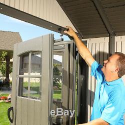 Lifetime 60236 Outdoor Storage Building Garage Shed Tri-Fold Doors 11 x 18.5