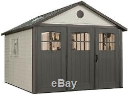 Lifetime 60236 Outdoor Storage Building Garage Shed Tri-Fold Doors 11 x 18.5