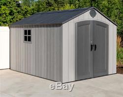 Lifetime 60305 Rustic 8 x 12 1/2 Outdoor Storage Shed Garden Wood Look Texture