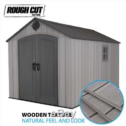 Lifetime 60305 Rustic 8 x 12 1/2 Outdoor Storage Shed Garden Wood Look Texture