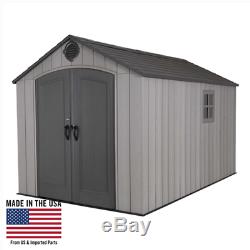 Lifetime 60305 Rustic 8 x 12 1/2 Outdoor Storage Shed Garden Wood Look Texture