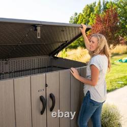 Lifetime 75 Cu. Ft. Horizontal Storage Shed Light Brown NEW FREE SHIPPING USA