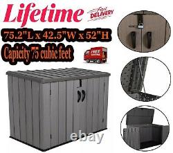 Lifetime 75 cu. Ft. Horizontal Storage Shed-free shipping