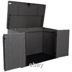 Lifetime 75 cu ft Horizontal Storage Shed lockable doors 75.2L x 42.5W x 52H