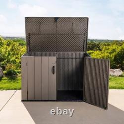 Lifetime 75 cu ft Horizontal Storage Shed lockable doors 75.2L x 42.5W x 52H