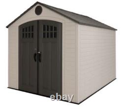 Lifetime 8 ft. W x 10 ft. D Plastic Outdoor Storage Shed 71.7 sq. Ft