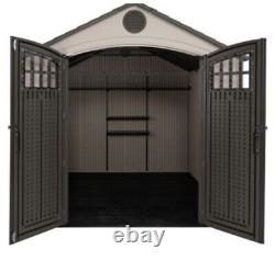 Lifetime 8 ft. W x 10 ft. D Plastic Outdoor Storage Shed 71.7 sq. Ft