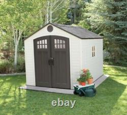 Lifetime 8 ft. W x 10 ft. D Plastic Outdoor Storage Shed 71.7 sq. Ft