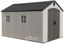 Lifetime 8 ft. X 12.5 ft. Outdoor Storage Shed Shatter Proof Latch And Lock New