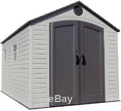 Lifetime 8 ft. X 12.5 ft. Outdoor Storage Shed Shatter Proof Latch And Lock New