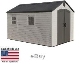 Lifetime 8 ft. X 12.5 ft. Outdoor Storage Shed Shatter Proof Latch And Lock New