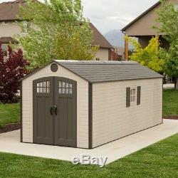 Lifetime 8 ft. X 20 ft. Plastic Storage Shed Heavy Duty Durable Lockable New