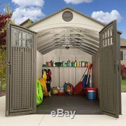 Lifetime 8 ft. X 20 ft. Plastic Storage Shed Heavy Duty Durable Lockable New