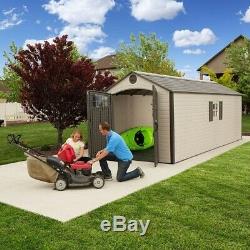 Lifetime 8 ft. X 20 ft. Plastic Storage Shed Heavy Duty Durable Lockable New