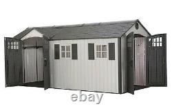 Lifetime 8' x 17.5' Huge Plastic Storage Shed Double Doors Skylight & 2 Windows