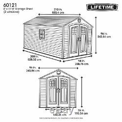 Lifetime 8 x 17.5 ft. Outdoor Storage Shed