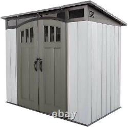 Lifetime 8' x 5' Resin Outdoor Storage Shed with Floor and Windows Double Wall