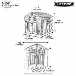 Lifetime 8x10 Outdoor Storage Shed Kit with Horizontal Siding 60238