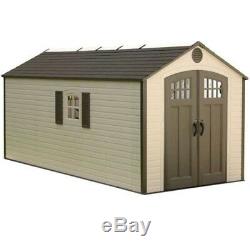 Lifetime Outdoor Storage Shed 60121 8 x 17.5 With 2 Windows and 10-Year Warranty