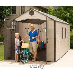 Lifetime Outdoor Storage Shed 60121 8 x 17.5 With 2 Windows and 10-Year Warranty