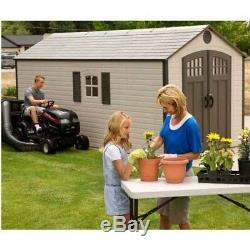 Lifetime Outdoor Storage Shed 60121 8 x 17.5 With 2 Windows and 10-Year Warranty