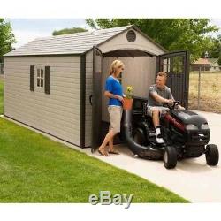 Lifetime Outdoor Storage Shed 60121 8 x 17.5 With 2 Windows and 10-Year Warranty