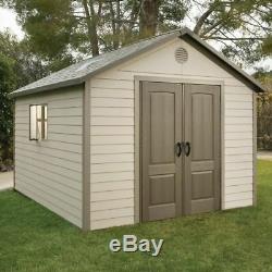 Lifetime Outdoor Storage Shed Building 6415 11x13.5 Sturdy Garden Shed With Floor