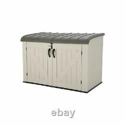 Lifetime Products Horizontal Durable Storage Box High Density Polyethylene Tan