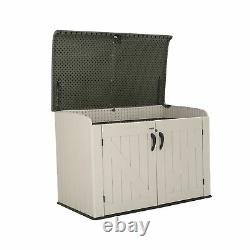 Lifetime Products Horizontal Durable Storage Box High Density Polyethylene Tan