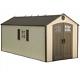 Lifetime Sheds 8x17.5 Plastic Storage Shed With 2 Windows 60121