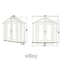 Lifetime Sheds 8x2.5 Plastic Storage Shed Kit with Floor (6413)