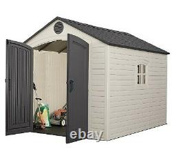 Lifetime Tool Shed Big Outdoor Plastic 8' x 10' Lawn Garden Tractor Storage