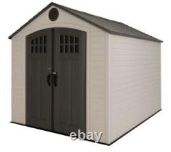 Lifetime Tool Shed Big Outdoor Plastic 8' x 10' Lawn Garden Tractor Storage